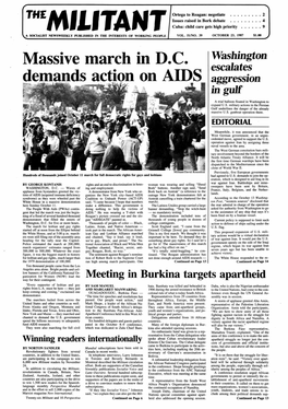 Massive March in D.C. Demands Action on AIDS