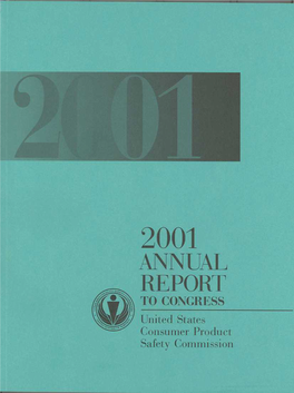 CPSC Annual Report to Congress for Fiscal Year 2001