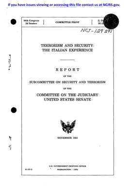 A Study of the Restructured Italian Intelligence and Security Services" (1978) and "Contemporary Italian Terrorism: Analysis and Countermeasures" (1979)