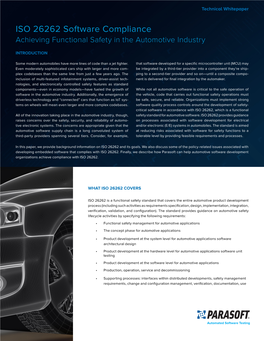 ISO 26262 Software Compliance Achieving Functional Safety in the Automotive Industry