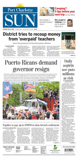Puerto Ricans Demand Governor Resign