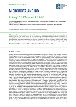 Microbiota and Ibd