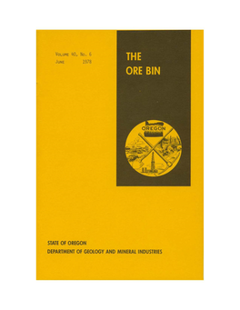 Ore Bin / Oregon Geology Magazine / Journal