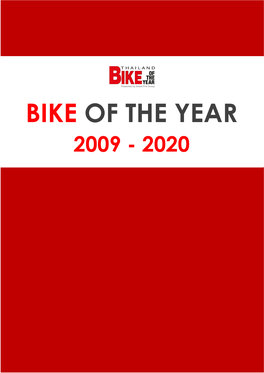 Bike of the Year 2009 - 2020