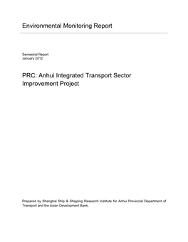 EMR: Anhui Integrated Transport Sector Improvement Project (June