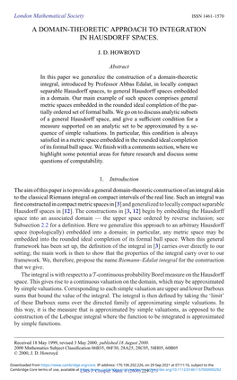 A Domain-Theoretic Approach to Integration in Hausdorff Spaces