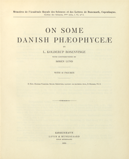 On Some Danish Phæophyceæ