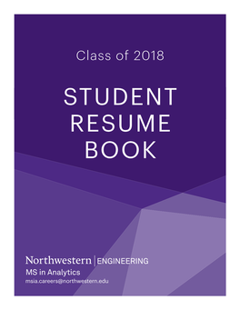 Student Resume Book
