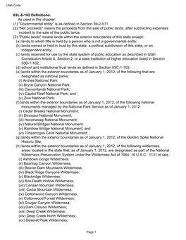 63L-6-102 Definitions. As Used in This Chapter: (1) 