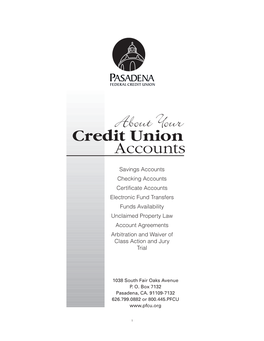 About Your Credit Union Accounts Disclosure