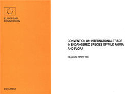 Convention on International Trade in Endangered Species of Wild Fauna and Flora — B-1000 Bruxeoes/Brussel Poetbus 20014 Mail Orders: Gen