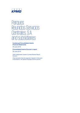 Parques Reunidos Servicios Centrales, S.A. and Subsidiaries