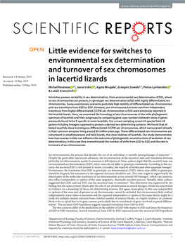 Little Evidence for Switches to Environmental Sex Determination