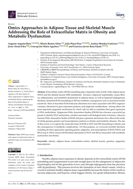 Omics Approaches in Adipose Tissue and Skeletal Muscle Addressing the Role of Extracellular Matrix in Obesity and Metabolic Dysfunction