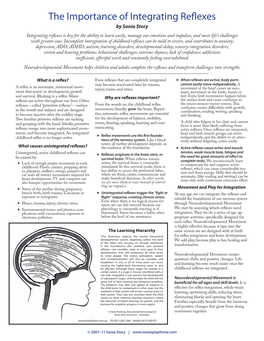 The Importance of Integrating Reflexes by Sonia Story