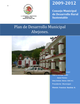 Plan De Desarrollo Municipal Abejones