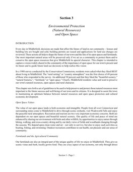 Section 3 Environmental Protection (Natural Resources) and Open Space