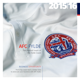 AFC FYLDE the Football Team of the Fylde Coast