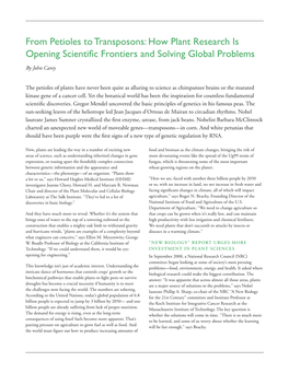 How Plant Research Is Opening New Scientific Frontiers (PDF)