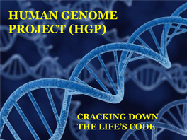 Human Genome Project (Hgp)