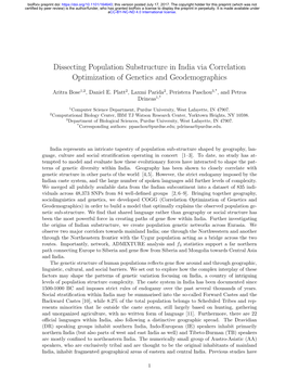 Dissecting Population Substructure in India Via Correlation Optimization of Genetics and Geodemographics