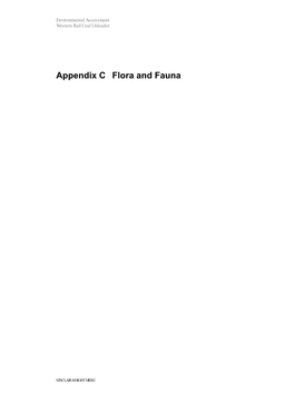 Appendix C Flora and Fauna