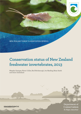 Conservation Status of New Zealand Freshwater Invertebrates, 2013
