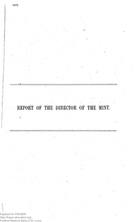 Report of the Director of the Mint