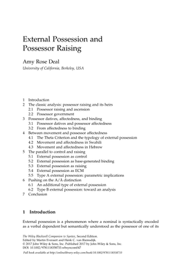 External Possession and Possessor Raising