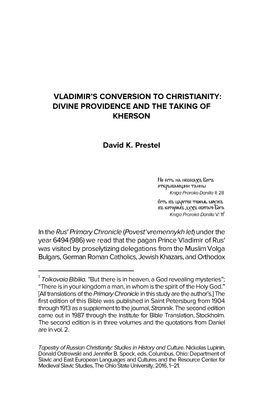 Vladimir's Conversion to Christianity