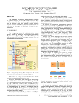 Innovative Switching Technologies for Future