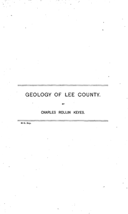 Geology of Lee County