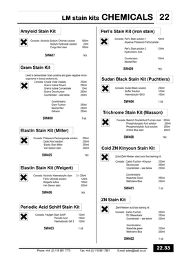 22 Chemicals Catalogue