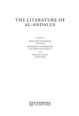 The Literature of Al-Andalus