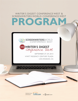 CONFERENCE West & SCREENWRITERS WORLD CONFERENCE West Program