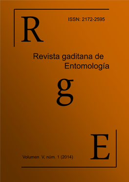 Revista Gaditana De Entomología SEDE : Héroes Del Baleares, 10 – 3º B, 11100 San Fernando, Cádiz
