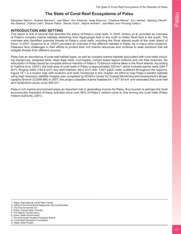 Palau the State of Coral Reef Ecosystems of Palau