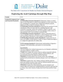 Exploring the Arab Uprisings Through Hip Hop