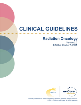 Evicore Radiation Oncology Guidelines