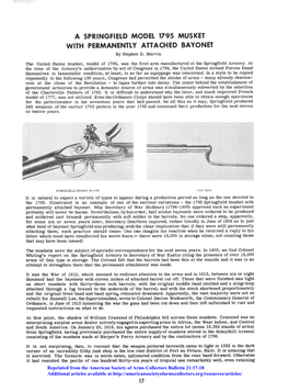 A SPRINGFIELD MODEL 1795 MUSKET with PERMANENTLY ATTACHED BAYONET by Stephen D