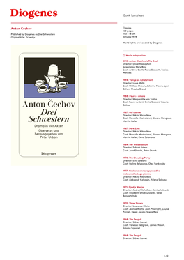 Book Factsheet Anton Cechov