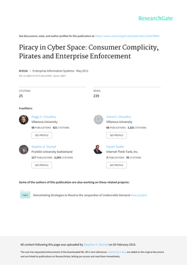 Piracy in Cyber Space: Consumer Complicity, Pirates and Enterprise Enforcement
