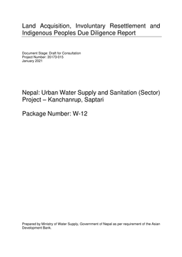 35173-015: Urban Water Supply and Sanitation (Sector) Project