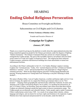 Ending Global Religious Persecution