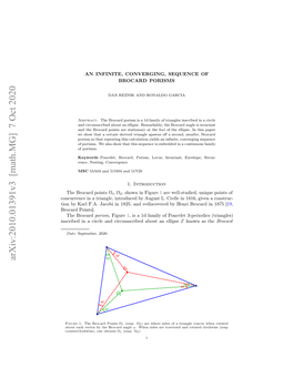 Arxiv:2010.01391V3 [Math.MG] 7 Oct 2020 Inb Alfa Aoii 85 N Eicvrdb Er Br Henri by Rediscovered and 1825, in Points]