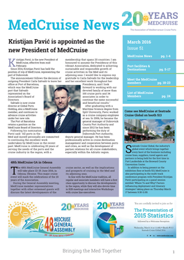 Medcruise Newsletter Issue 51 Mar 2016 25/02/2016 11:23 Page 1