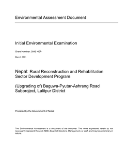 Rural Reconstruction and Rehabilitation Sector Development Program