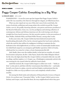 Peggy Cooper Cafritz: Everything in a Big Way