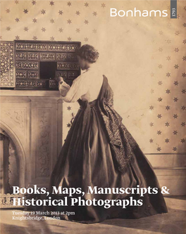 Books, Maps, Manuscripts & Historical Photographs