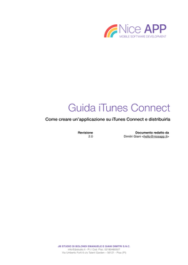 Guida Itunes Connect Come Creare Un’Applicazione Su Itunes Connect E Distribuirla